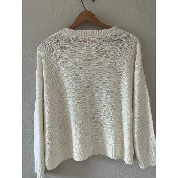 Women's Pink Lily Cream Lake Lightweight Summer Spring Sweater Size Small - Picture 3 of 5